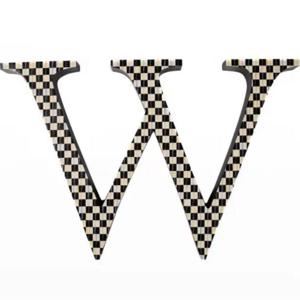 Mackenzie Childs Courtly Check Letter - W
